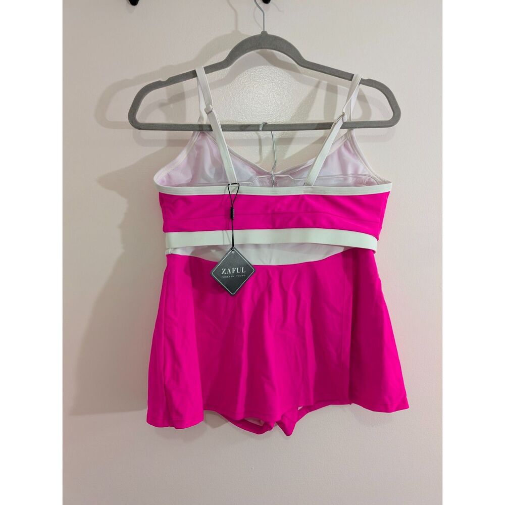 NWT Hot Pink Swim Skort Set Size 6 Sporty Two Piece Tropical Vacation Cruise - Picture 13 of 13